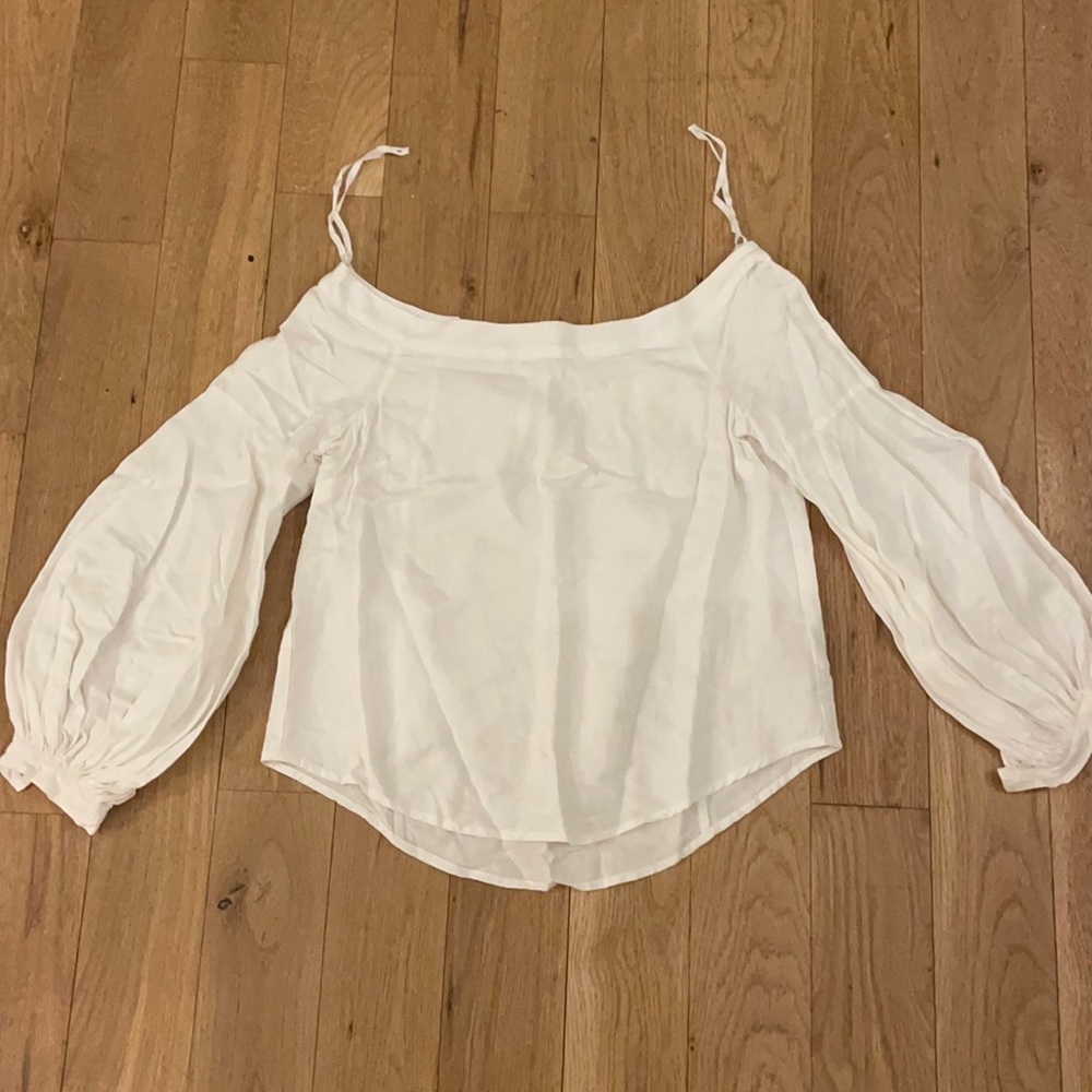 Anthropologie off shoulder white top